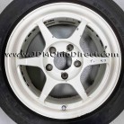 JDM Buddy Club P1 SF White 15 inch Wheels and Tires 